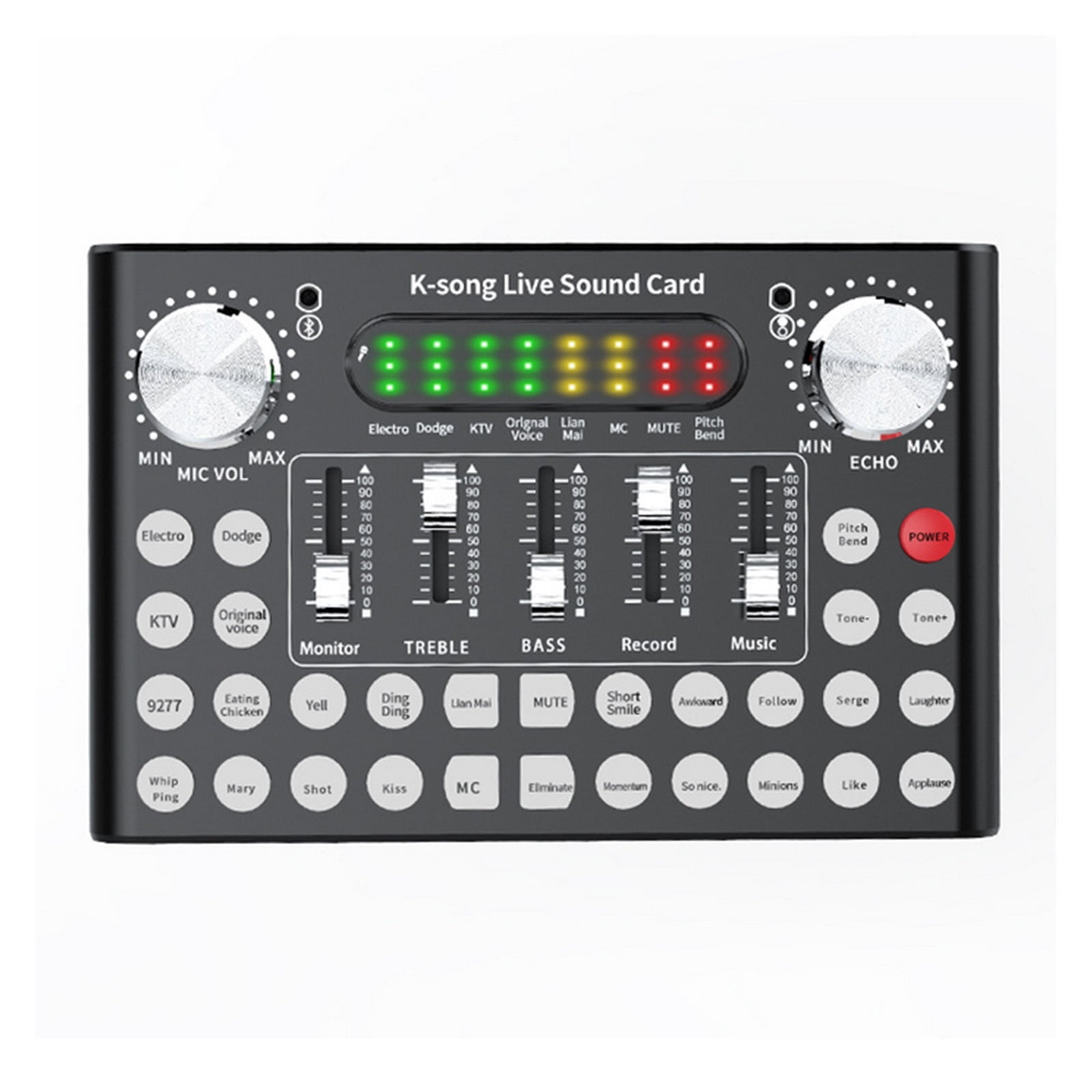 F9 Mobile Phone Microphone Live Sound Card 18 Sound Headset USB External Audio Interface Sound Card With For PC Phone ,Easy to Operate