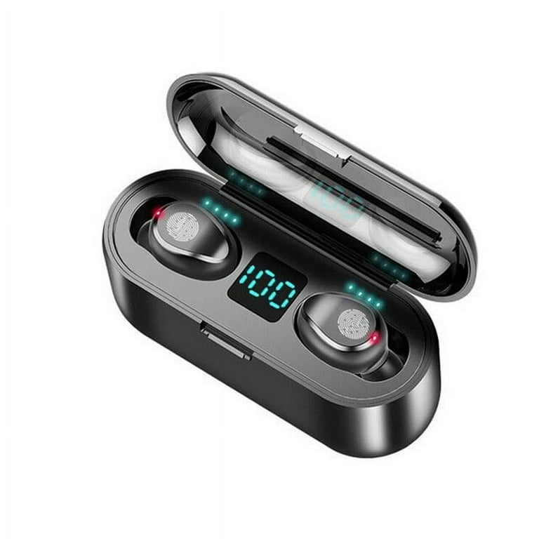 F9 TWS Bluetooth 5.1 Earphone Wireless Headphone Stereo Min Headset Sport Earbuds Microphone with Charging Box for Smart Phone Red