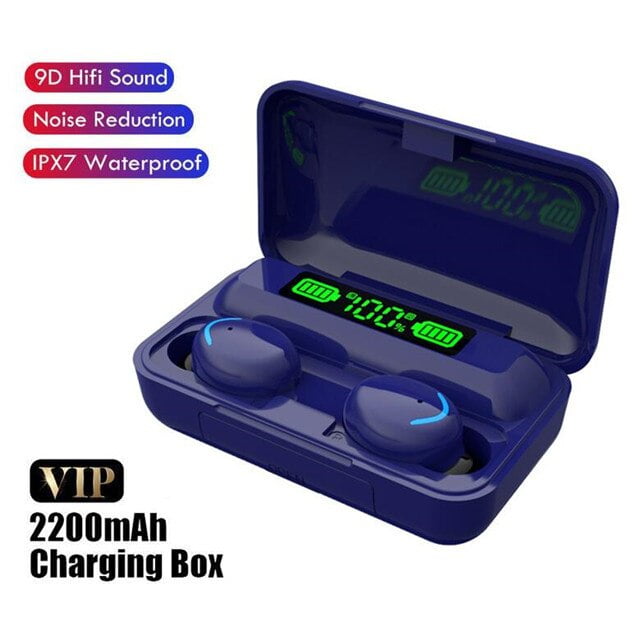 F9 TWS Bluetooth compatible Earphones Wireless Headphones with Mic Sports Waterproof Wireless Earbuds 9D Stereo Headsets Fone Walmart