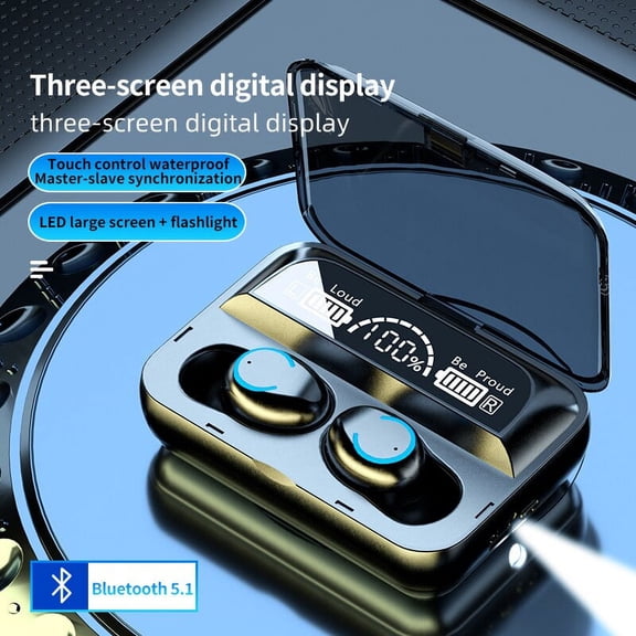 F9 TWS Wireless Headphones Bluetooth 5.1 Earphones In ear Mini Touch Earbuds No Delay Gaming Headset With Flashlight LED Display