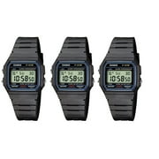 F91W-1 Mens Special Package Deal 3 Classic Chronograph Alarm Watches