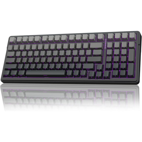 F99 Mechanical Keyboard,Gasket Structure Hot Swappable Custom Keyboard,RGB Backlit,Creamy Sound,Side Printed PBT Keycaps,2.4GHz/USB-C/BT5.0 Computer Gaming Keyboards