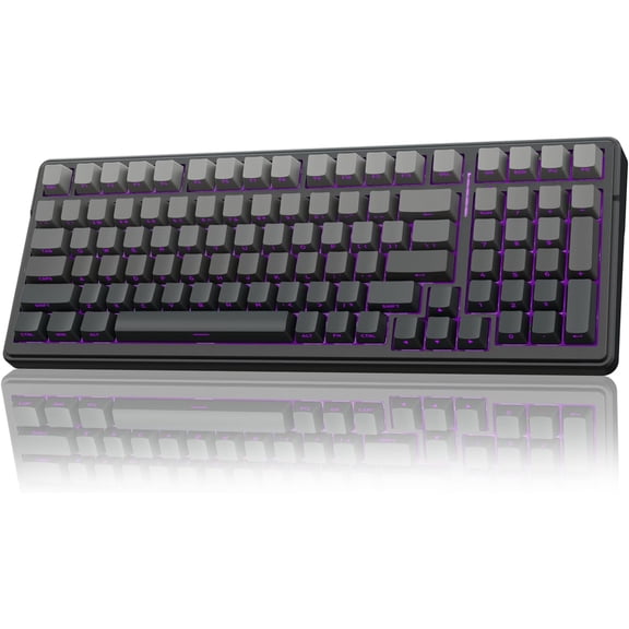 F99 Wireless Mechanical Keyboard,Gasket Structure Hot Swappable Custom Keyboard,RGB Backlit,Creamy Sound,Side Printed PBT Keycaps,2.4GHz/USB-C/BT5.0 Computer Gaming Keyboards