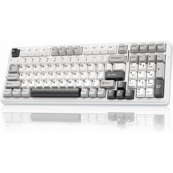 F99 Wireless Mechanical Keyboard,Tri-Mode BT5.0/2.4GHz/USB-C Hot Swappable Custom Keyboard,Pre-lubed Linear Switches,RGB Backlit Computer Gaming Keyboards for PC/Tablet/PS/Xbox