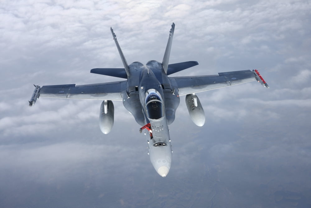 FA-18 Hornet of the Finnish Air Force Canvas Art - Daniel KarlssonStocktrek Images (18 x 12)
