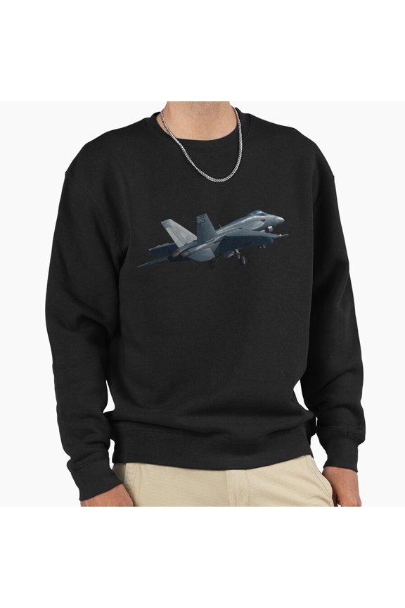 FA 18EF Super Hornet Takeoff Jet Fighter Retro Aesthetic Graphic Vintage Unisex Sweatshirt G2741, Up to Size 5XL