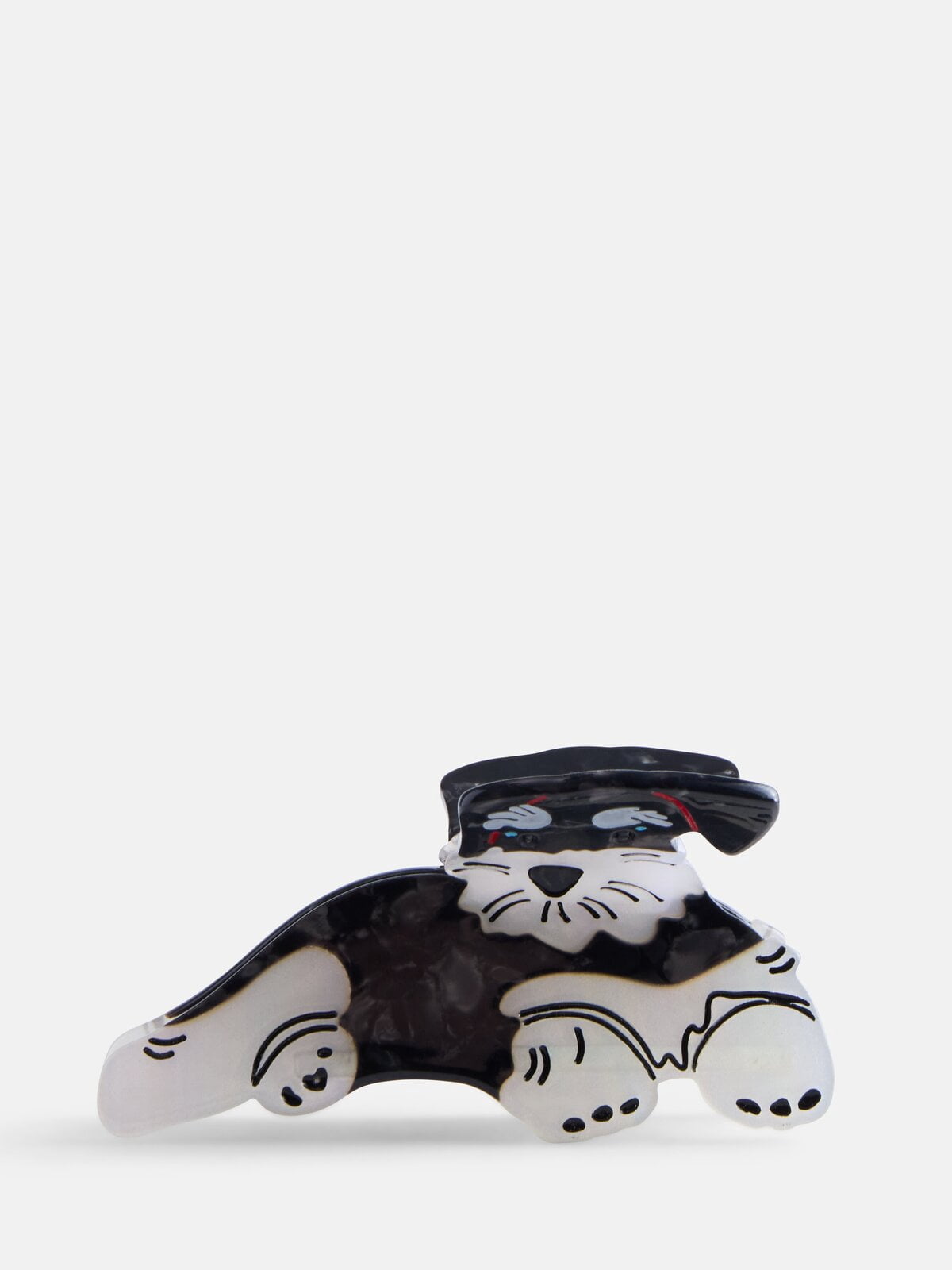 Free Assembly Women’s Dog Hair Claw Clip, Black/White