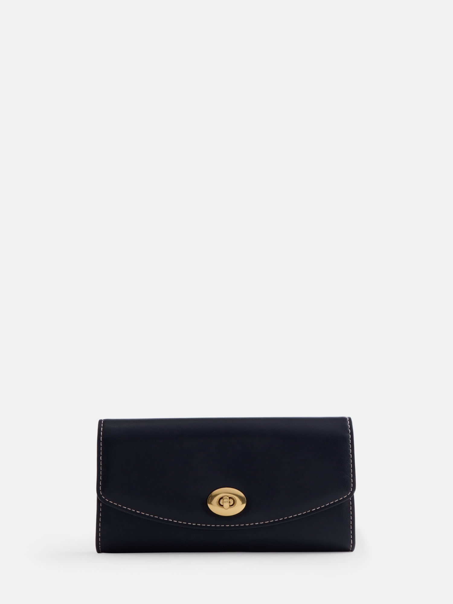 Free Assembly Women's Faux Leather Clutch Wallet, Black