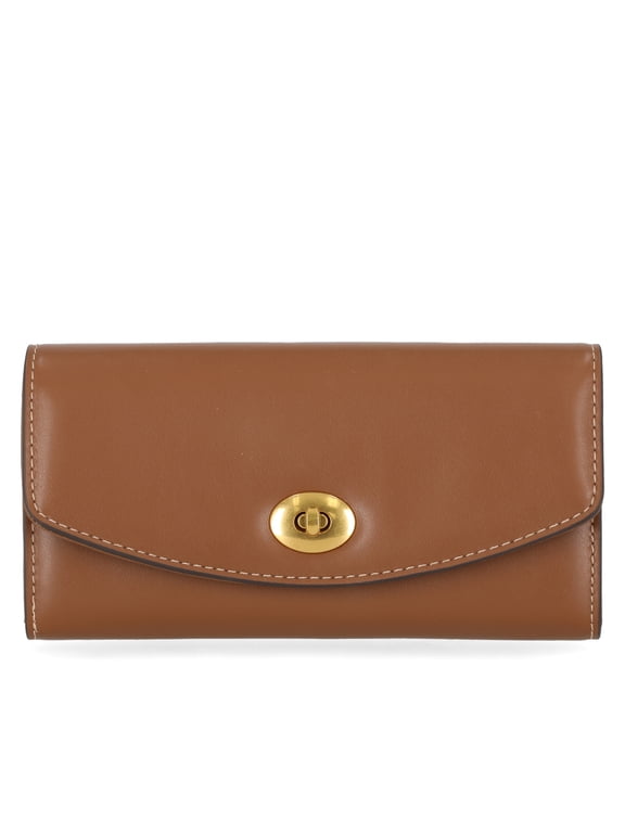 Women's Faux Leather Clutch Wallet, Autumn Brown