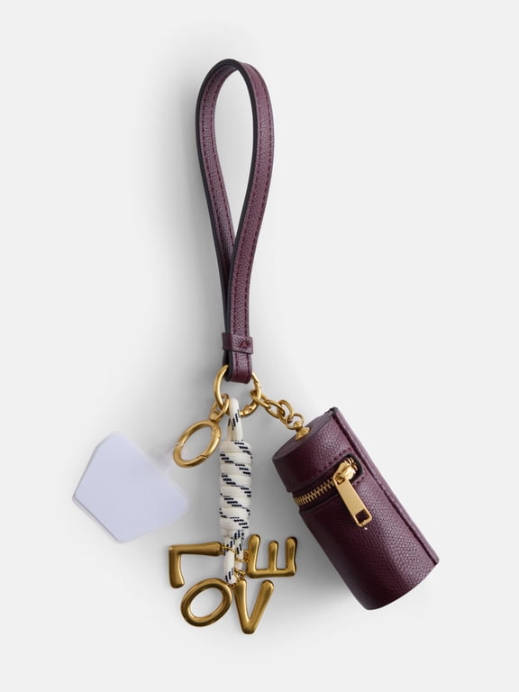 Women's Lipstick Holder Handbag Phone Charm, Chianti