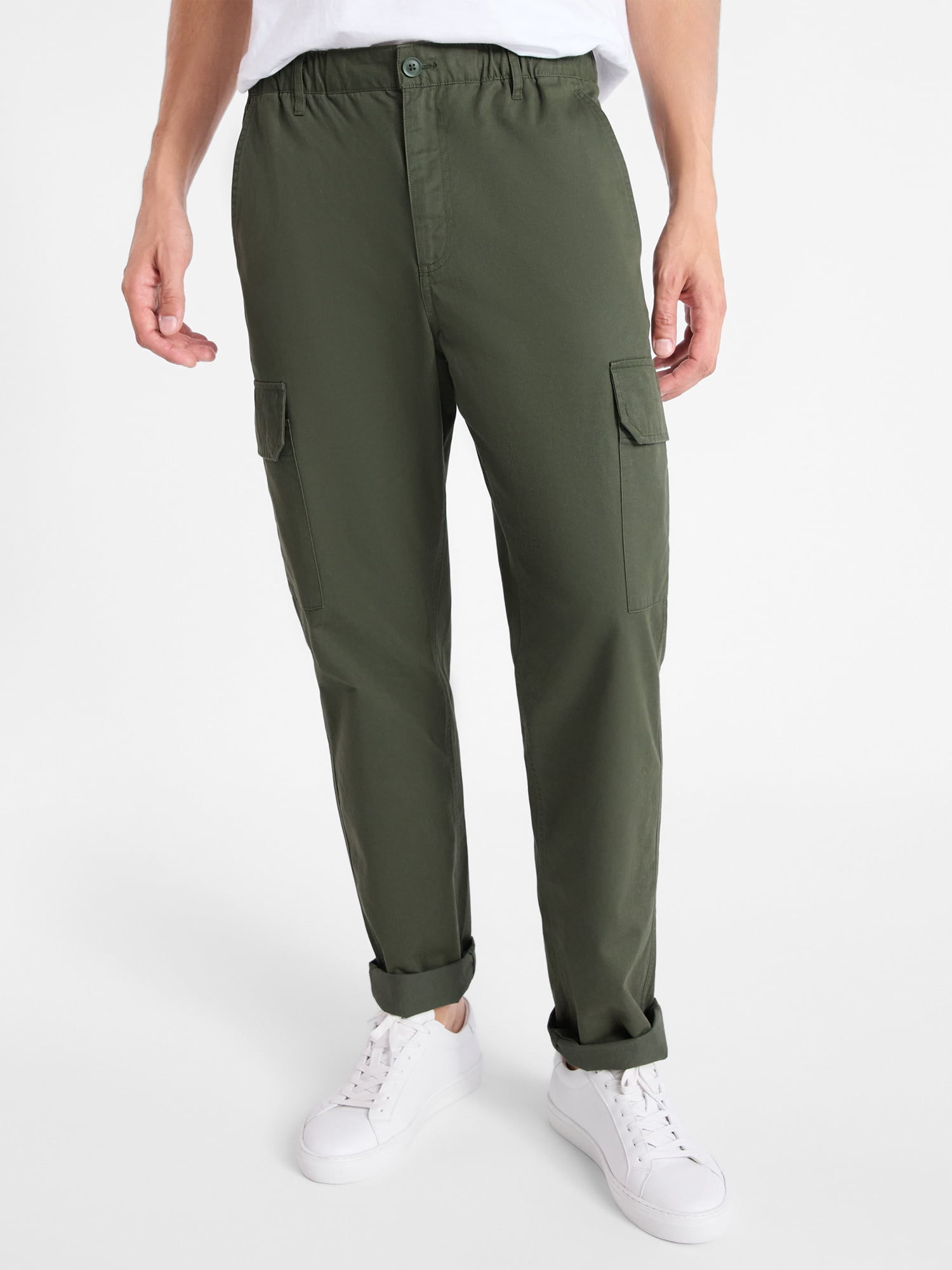 Free Assembly Men's Cotton Cargo Pants, Sizes XS-3XL