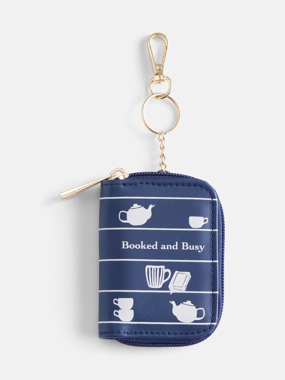 Women's Book Bag Charm, Navy
