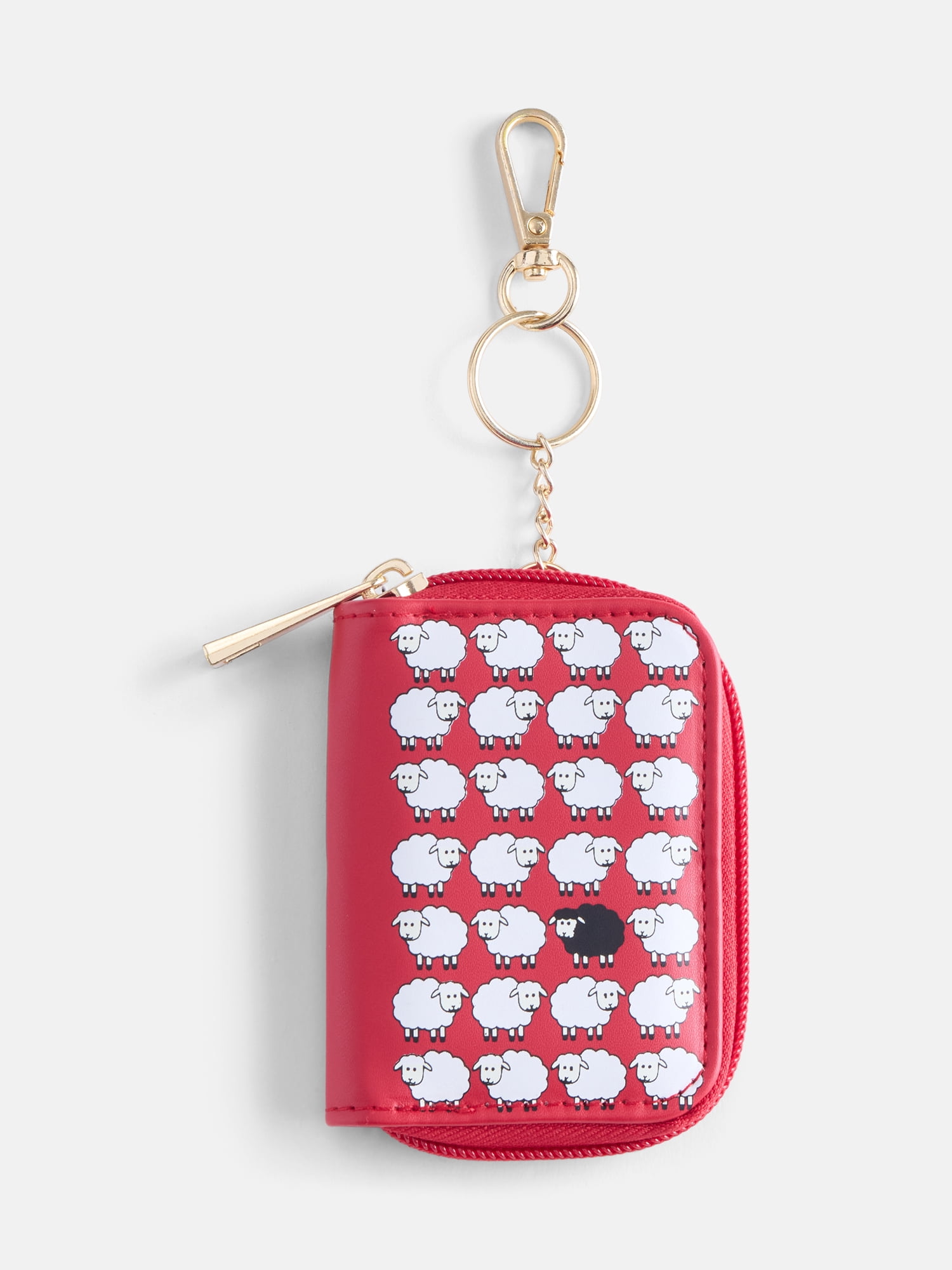Free Assembly Women's Sheep Book Bag Charm, Red