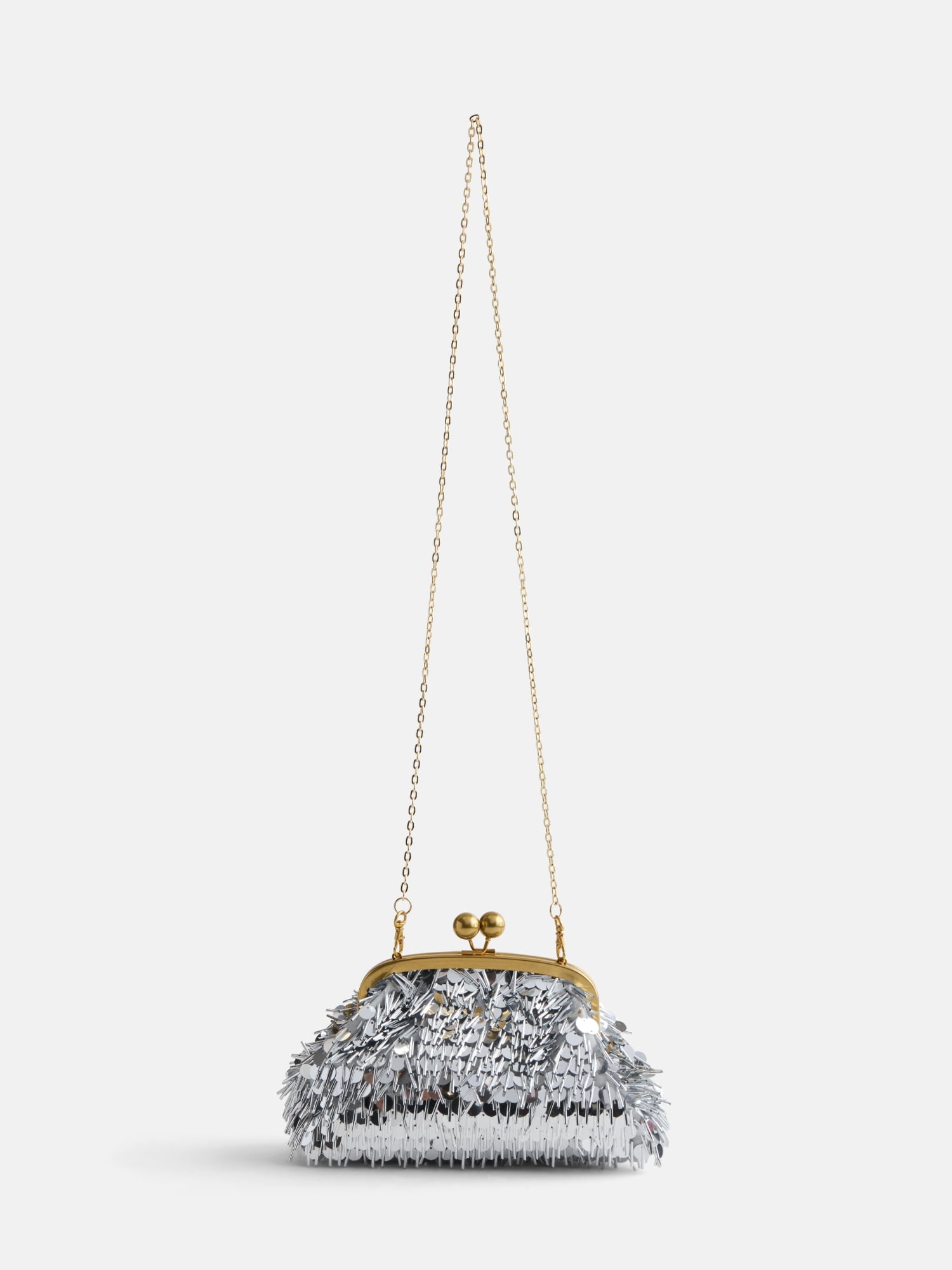 Free Assembly Women's Sequin Clutch, Silver