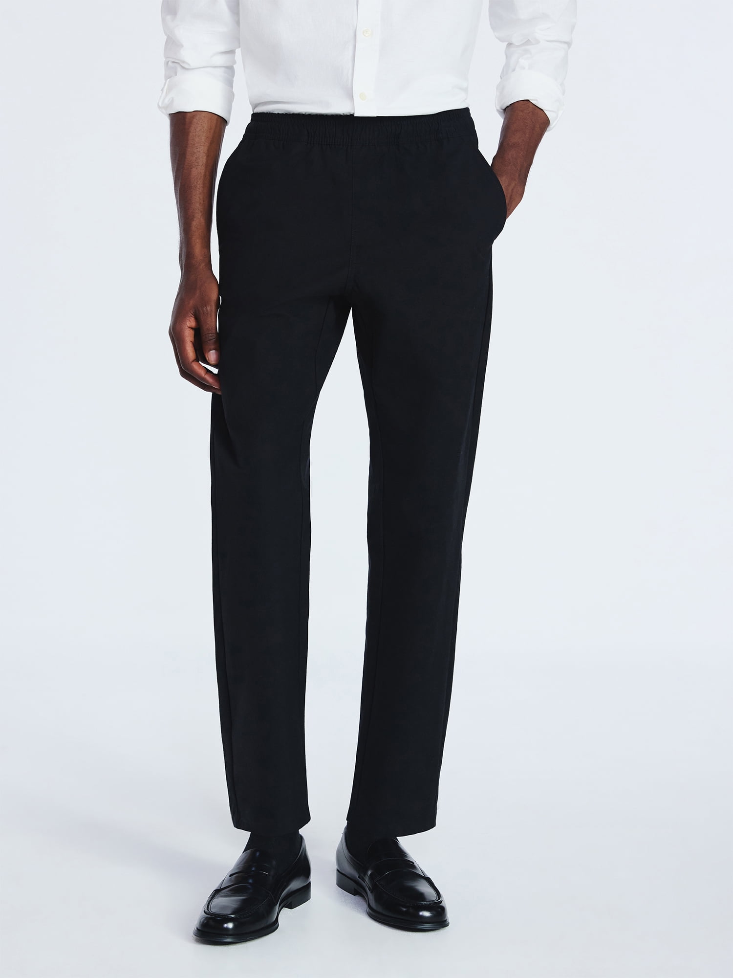 Free Assembly Men's Straight Fit Tapered Leg Pull On Commuter Pants, Sizes S-3XL
