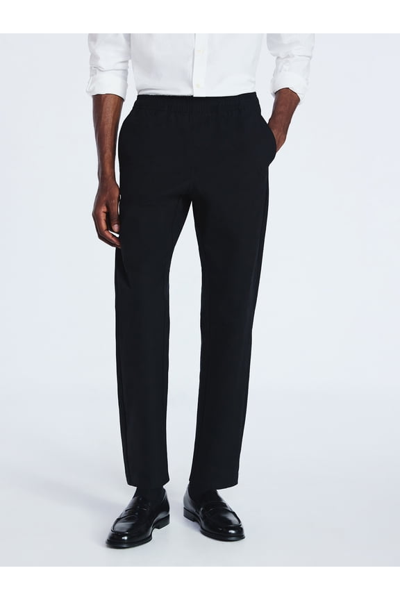 Men's Straight Fit Tapered Leg Pull On Commuter Pants, Sizes S-3XL