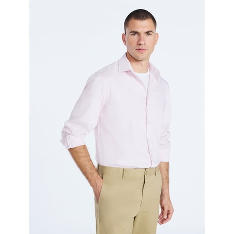 Men's Slim Fit Dress Shirt with Long Sleeves, Sizes 14/32 - 17/34