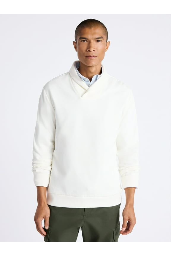 Men's Shawl Collar Fleece Sweatshirt, Sizes S-3XL