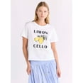thumbnail image 1 of Free Assembly Women's and Women's Plus Cropped Cotton Graphic Tee with Short Sleeves, Sizes XS-4X, 1 of 5