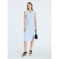 thumbnail image 1 of Free Assembly Women’s Henley Midi Dress with Flutter Sleeves, Sizes XS-XXL, 1 of 4