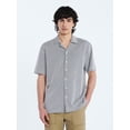 thumbnail image 1 of Free Assembly Men's Button Front Jacquard Shirt with Short Sleeves, Sizes S-3XL, 1 of 6