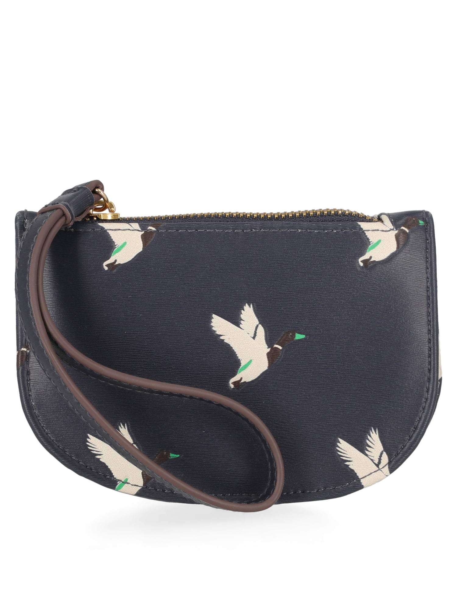 Free Assembly Women's Wristlet Wallet, Navy Print