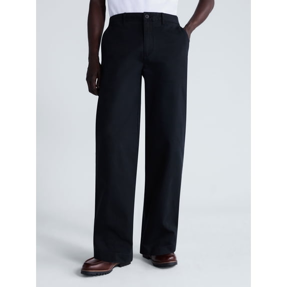 Free Assembly Men's Loose Fit Straight Leg Chino Pants, Waist Sizes 29-40