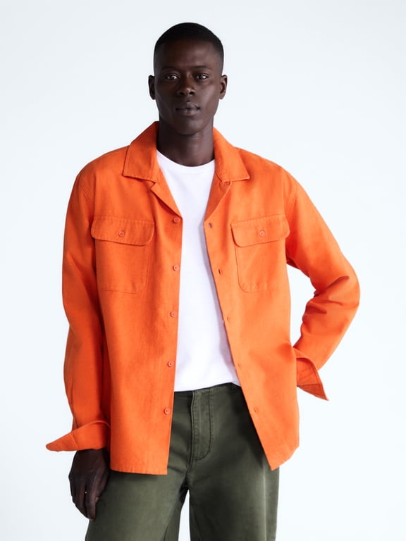 Men's Brushed Canvas Oxford Shirt, Sizes XS-3XL