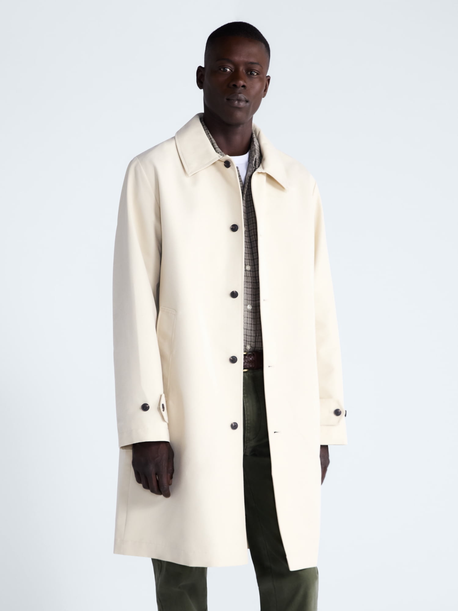 Free Assembly Men's and Big Men's Lightweight Trench Coat, Sizes XS-3XL