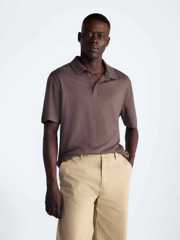 Mens Cotton Polo Shirt with Short Sleeves, Sizes XS-3XL