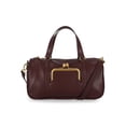 thumbnail image 1 of Free Assembly Women's Faux Leather Frame Satchel Handbag, Chianti, 1 of 5