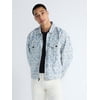 Free Assembly Men's Zip Front Floral Cotton Jacket