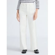 FREE ASSEMBLY Women's and Women's Plus Wide Leg Jeans with Patch Pockets, 30", 32", and 34" Inseams, Sizes 0-26 Plus