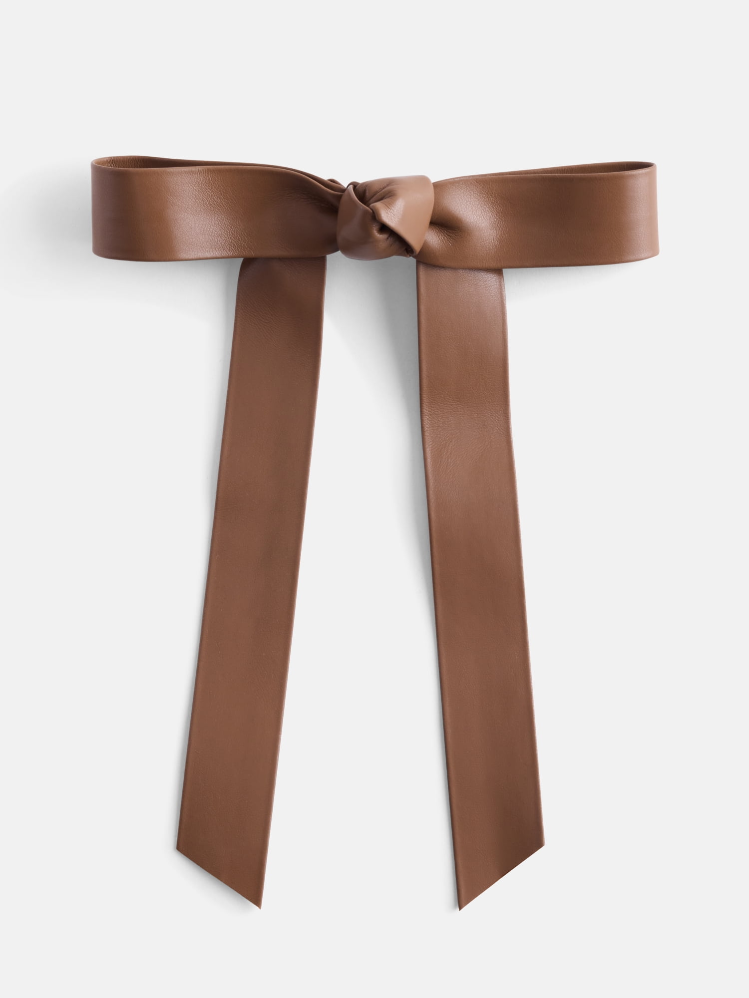 Free Assembly Women's Faux Leather Bow Barrette, Brown
