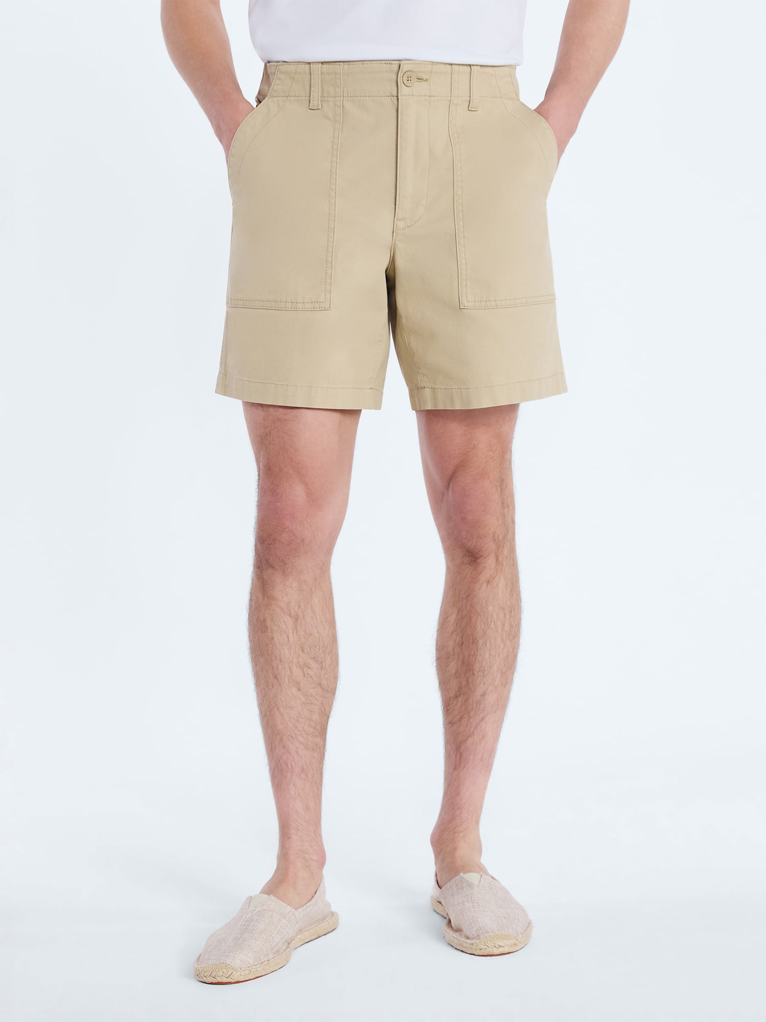 Free Assembly Men's Utility Shorts, 7" Inseam, Sizes S-3XL