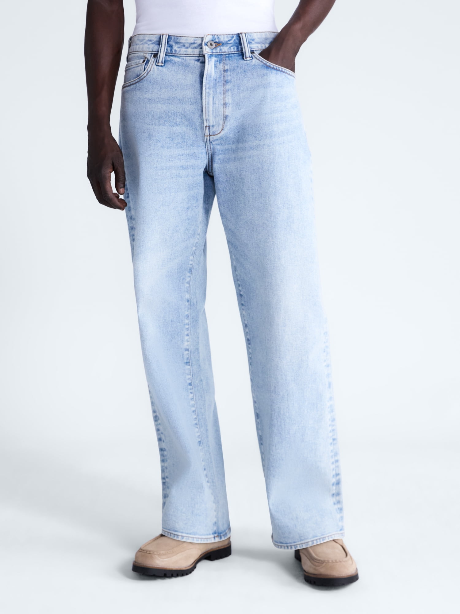 Free Assembly Men's Loose Fit Jeans, Waist Sizes 29-40