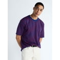 thumbnail image 1 of Free Assembly Striped Relaxed Heavyweight Tee with Short Sleeves, Sizes XS-3XL, 1 of 7