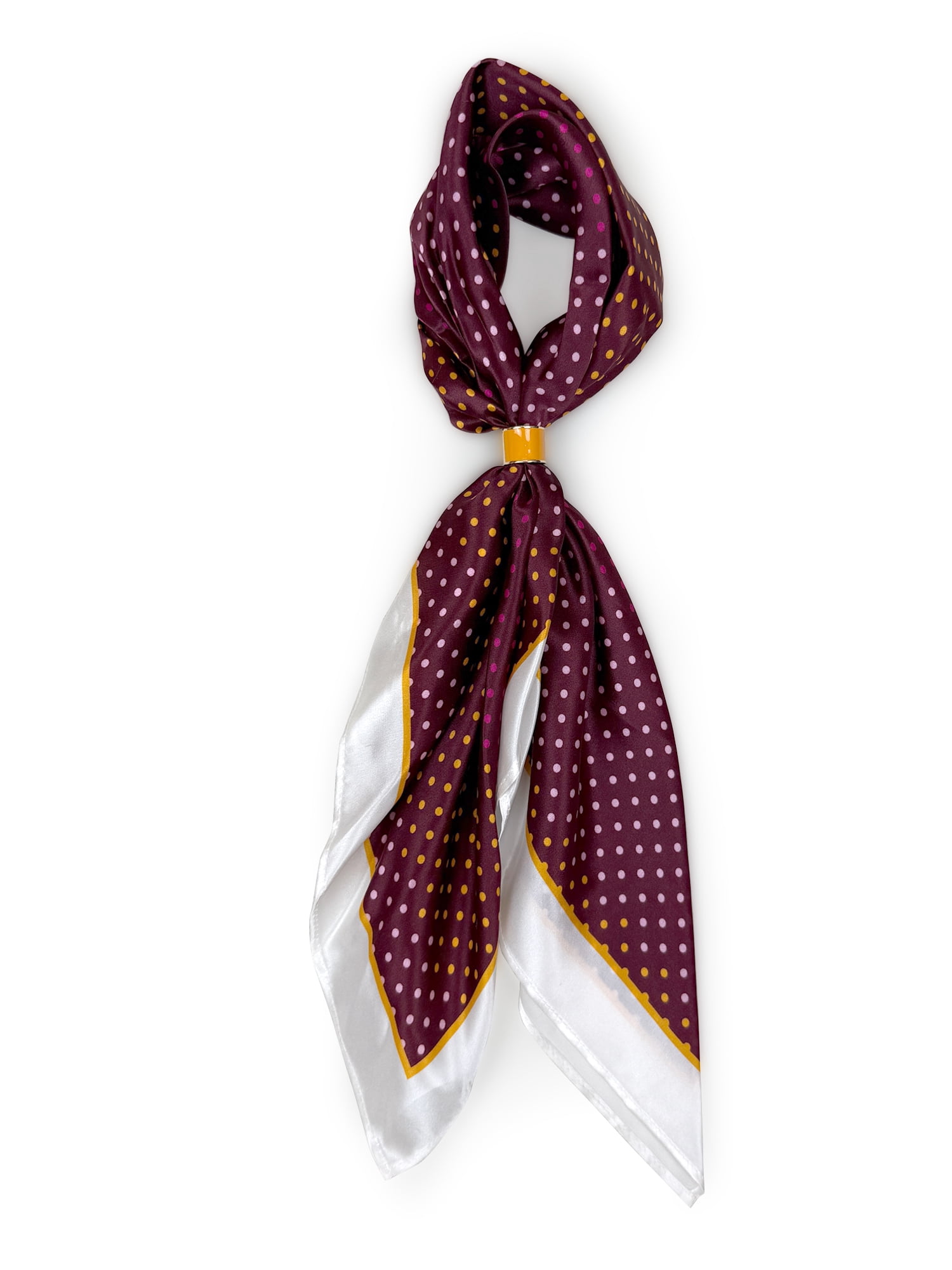 Women's Print Silk Scarf, Merlot Wine