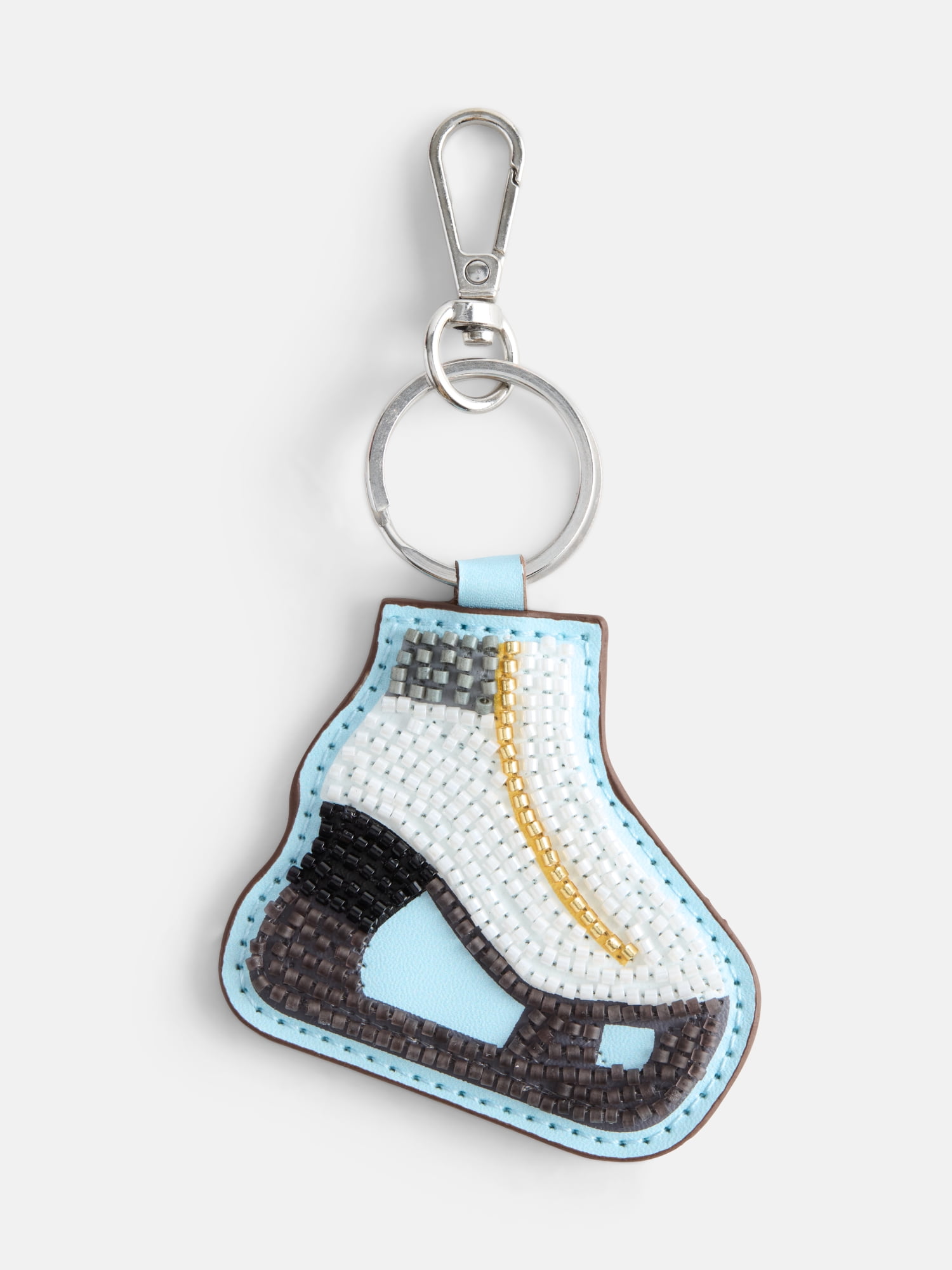 Free Assembly Women's Beaded Ice Skate Bag Charm, Blue
