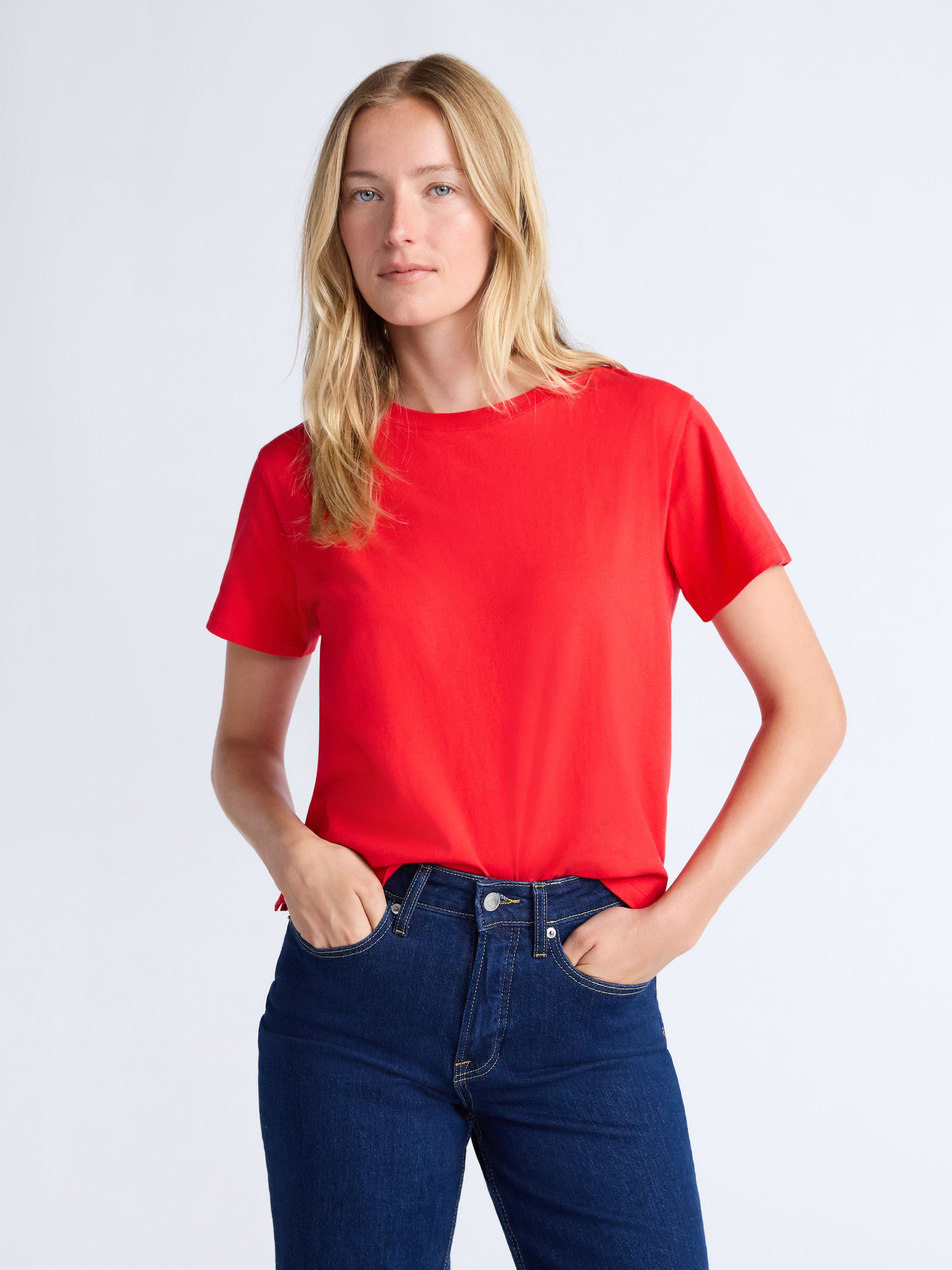 Free Assembly Women's and Women's Plus Cotton Cropped Boxy Tee with Short Sleeves, Sizes XS-4X