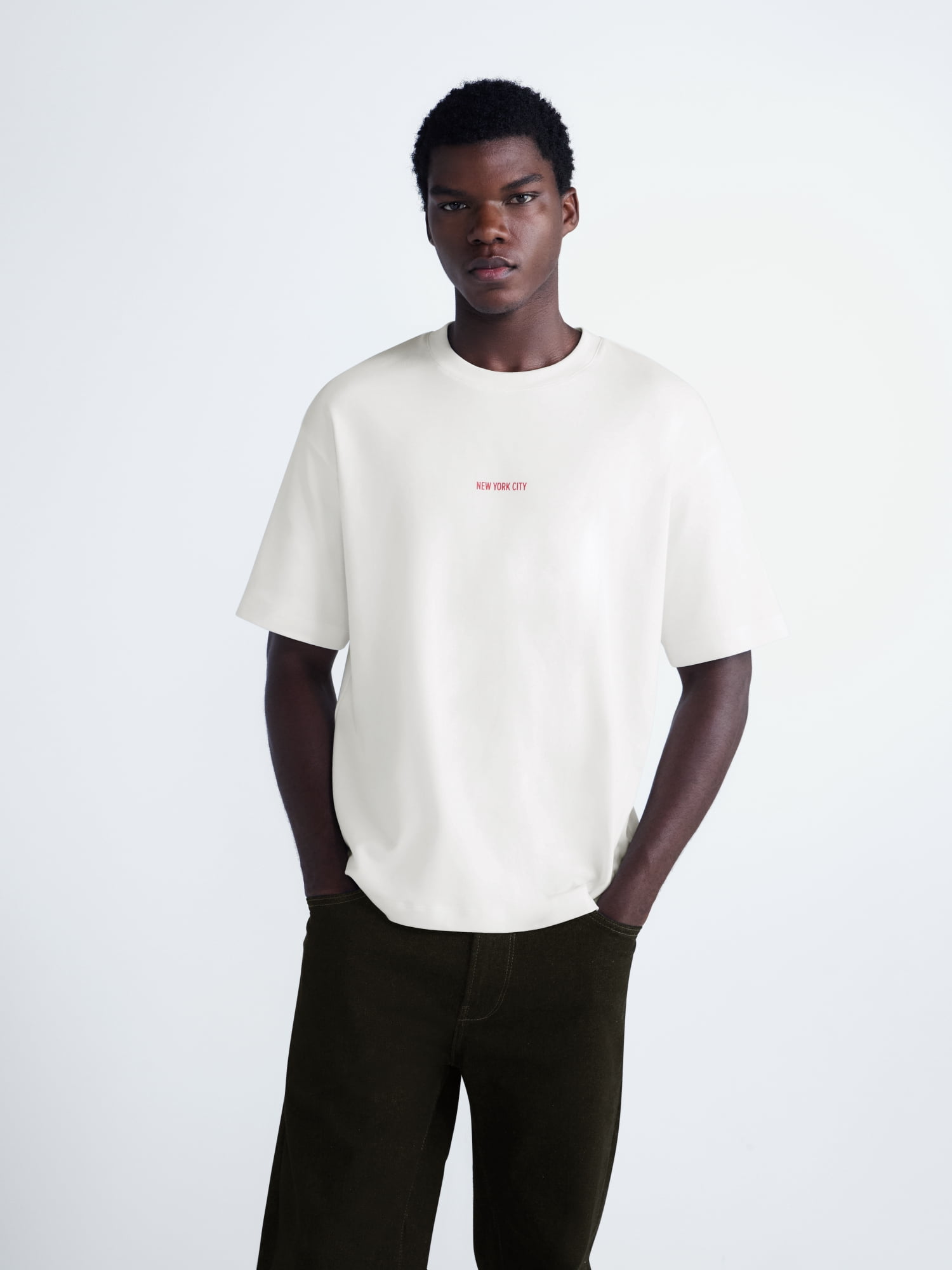 Free Assembly Men's NYC Front Back Graphic Cotton Tee with Short Sleeves, Sizes XS-XL