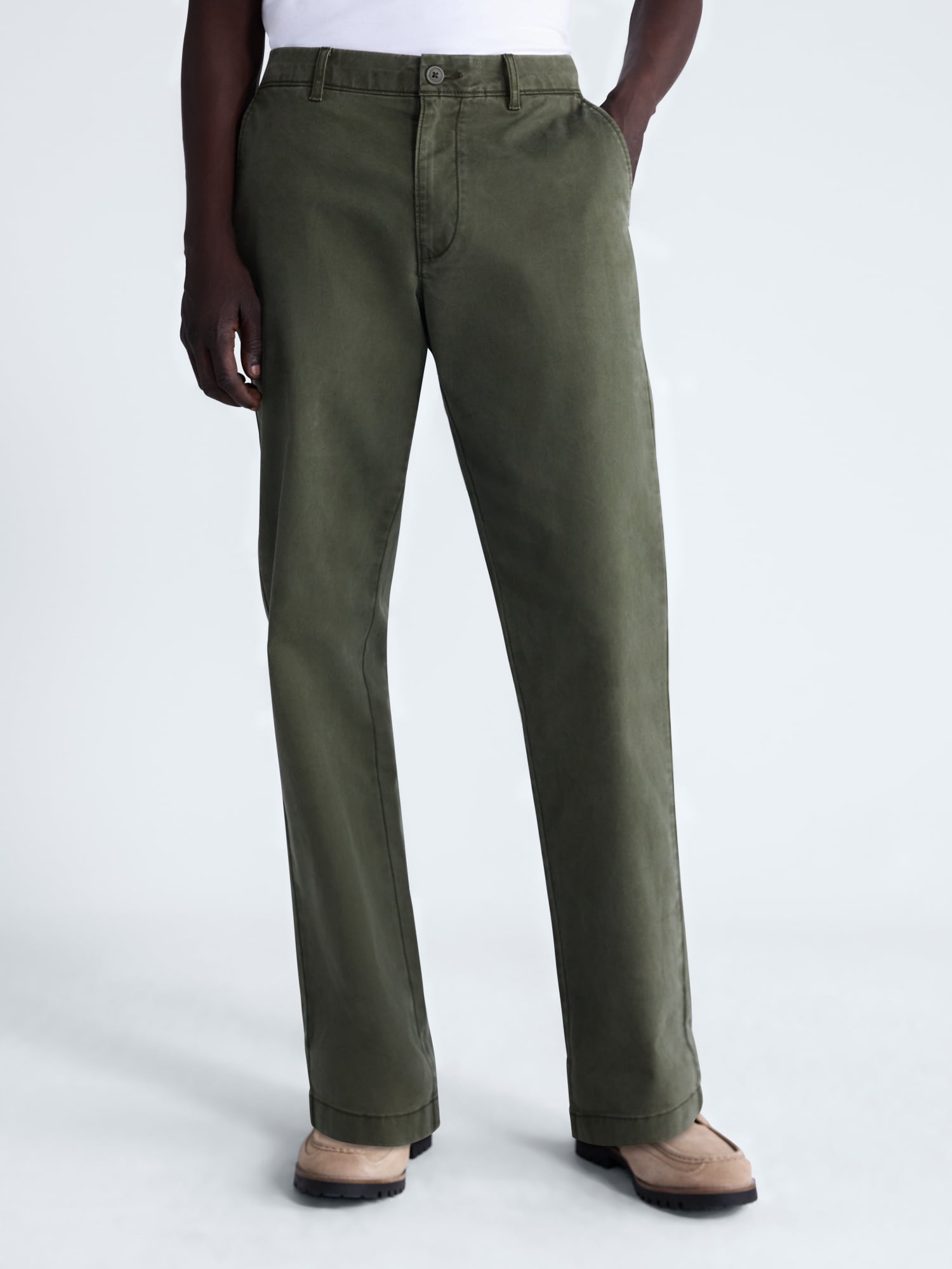 Free Assembly Men's Straight Fit Chino Pants, Waist Sizes 29-40