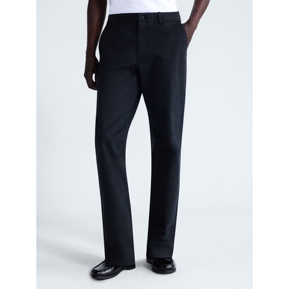 Free Assembly Men's Straight Fit Chino Pants, Waist Sizes 29-40