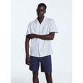 thumbnail image 1 of Free Assembly Men's Striped Cotton Camp Shirt with Short Sleeves, Sizes S-3XL, 1 of 5