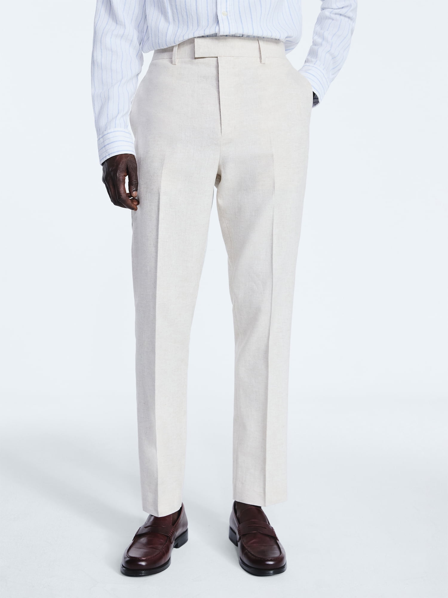 Free Assembly Men's Linen Blend Suiting Pants, Sizes 30x30-44x30 -  Walmart.com