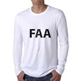 thumbnail image 1 of FAA - Large Font Graphic Design Men's Long Sleeve Grey T-Shirt, 1 of 2