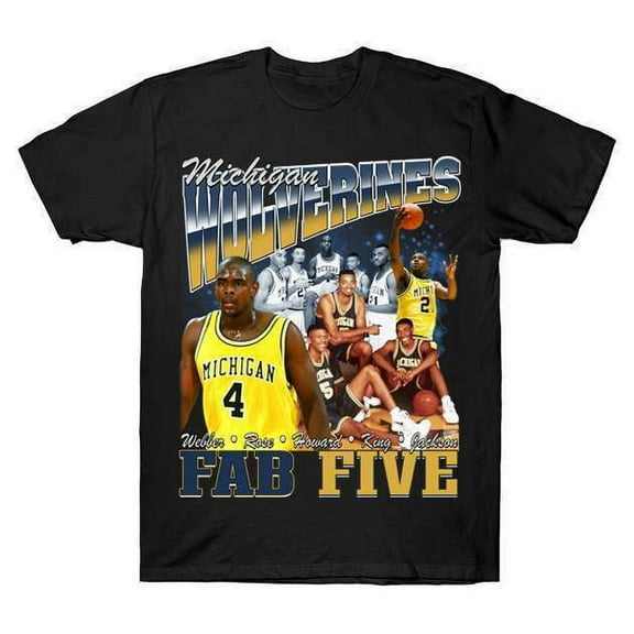 FAB 5 MICHIGAN UNIVERSITY UNISEX T SHIRT 1