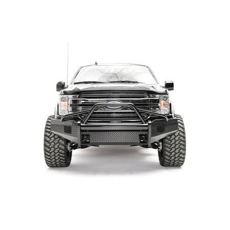 FAB FOURS 18-C F150 BLACK STEEL FULL PRE-RUNNER W/ TOW HOOKS Fits select: 2019 FORD F150 SUPERCREW, 2018 FORD F150