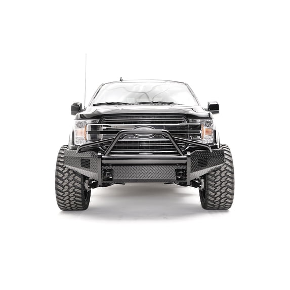 FAB FOURS 18-C F150 BLACK STEEL FULL PRE-RUNNER W/ TOW HOOKS Fits select: 2019 FORD F150 SUPERCREW, 2018 FORD F150