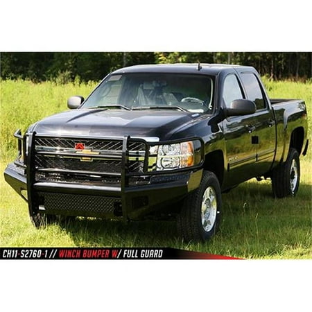 FAB FOURS CH11S27601 2011-2014 Chevrolet Ranch Elite Bumper With Full Grille Guard - Black